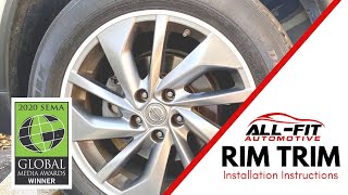 Universal AllFit Rim Trim Installation Video  DIY Colored Wheel Protector [upl. by Carlina]