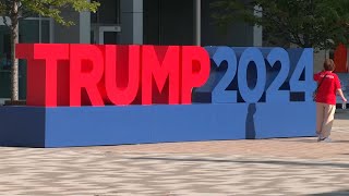 USA election Delegates arrive for RNC in Milwaukee [upl. by Iahcedrom]