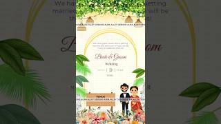 Elegant Wedding Invitation Design  Utsav Milan AuraAlleyDesign EInviteTutorial [upl. by Albers]