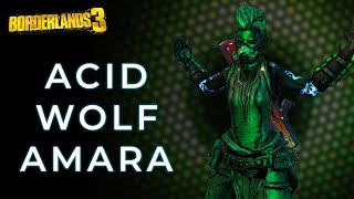 Borderlands 3  Acidwolf Amara Build Spotlight  Level 72 Mayhem 11 [upl. by Haroved619]