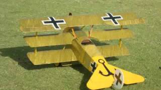 Fokker Dr1 maiden flight 31 inch Wing [upl. by Neyugn]