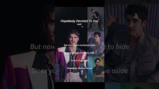 GLEE  Hopelessly Devoted To You echo 08x hopelesslydevotedtoyou glee shorts short lyrics [upl. by Nirik]