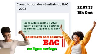 RÉSULTAT BAC 2  CONSULTER EN LIGNE AU TOGO [upl. by Anitak553]