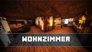 Wohnzimmer  Mittelalterliche Einrichtung  Minecraft Tutorial [upl. by Abdella]