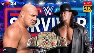 WWE 2K24  Goldberg vs The Undertaker  WWE Undisputed Championship Full Match  4K60 [upl. by Gayelord]