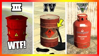 Explosive Barrels LOGIC in GTA Games GTA 3 → GTA 5 [upl. by Lizzie359]