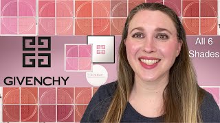 GIVENCHY PRISME LIBRE BLUSHES  All 6 Shades  Swatches Demos Comparisons [upl. by Clite]