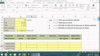 CÓMO ELABORAR TABLAS DE AMORTIZACIÓN EN EXCEL  MÉTODO FRANCÉS [upl. by Nysa]