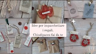 Chiudipaccosegnaposto fai da teIdee per incartareimpacchettare i regaliDecorazioni eleganti [upl. by Laureen]