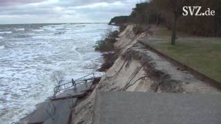 Sturmflut an der Ostseeküste  Schwere Schäden auf Usedom [upl. by Bradleigh67]