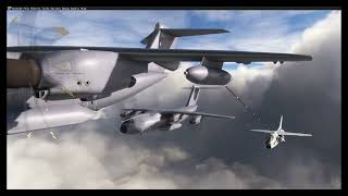 Microsoft flight simulator Refuelling A 400M  F8 Crusader [upl. by Ecirehc371]