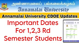 Annamalai University Distance Education Today New Updates 👍 [upl. by Giffy]