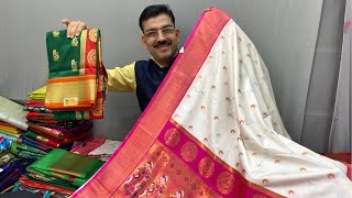 sarees Sale  special offers live   Kasturi paithani live [upl. by Frodin]