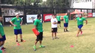 Marshawn Lynch brings Beast Mode to afwbcamps player in Brazil [upl. by February692]