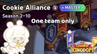 Cookie Alliance Season 210 Master Mode One Team Only Guide  Cookie Run Kingdom [upl. by Lenoj29]