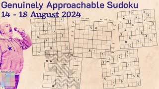 Genuinely Approachable Sudoku GAS  14Aug to 18Aug2024 [upl. by Dyson837]