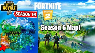 A FIRST LOOK at the Season 6 MAP  Fortnite ch2 s6 Leaks [upl. by Eimmat]