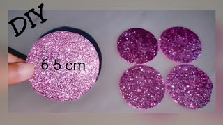 Glitter foam sheet craftFoamiran flower tutorialDIYHair accessoriesArt amp Craft [upl. by Alastair]