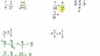 Multiplying amp Dividing Fractions and Mixed Numbers [upl. by Orips259]