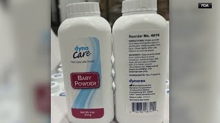 FDA says to stop using Dynacarebrand baby powder immediately amid recall [upl. by Sturges]