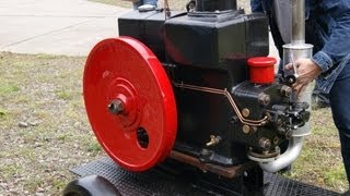 DEUTZ DIESEL START UP SOUND STANDMOTOR VERDAMPFER Bj 1927 MOTOR OTTO OLDTIMER Stationary ENGINE [upl. by Latsirhc]