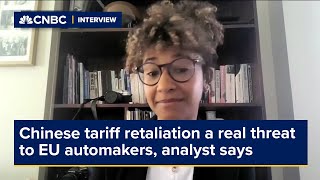 Chinese tariff retaliation a real threat to EU automakers analyst says [upl. by Ahsiekram]