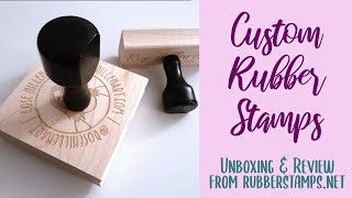 Unboxing amp Review Custom Rubber Stamps from rubberstampsnet [upl. by Evadne]