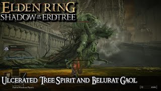 Ulcerated Tree Spirit and Belurat Gaol  Elden Ring Shadow of the Erdtree [upl. by Esirahc]