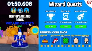 Upgrading Rebirth Coin Shop MAX  Wizard Quests amp Race Clicker Roblox 67 [upl. by Almund]