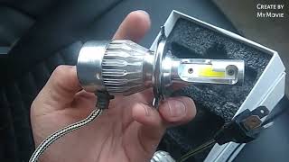 C6 H4 led headlight bulb installation and night review [upl. by Elatan]