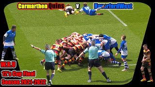 Carmarthen Quins RFC 12s v Haverfordwest RFC 12s Cup Final 20212022 [upl. by Lyle]