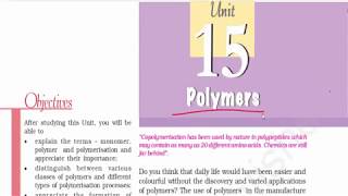 Polymers Part 1  Classification  Elastomer Fibres Thermoplastic amp Thermosetting  NCERT [upl. by Itnuahsa]