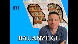 Bauanzeige bzw Baubeginnanzeige  Immobilienglossar [upl. by Akierdna]