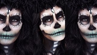 Sugar Skull Halloween Tutorial [upl. by Fleurette]