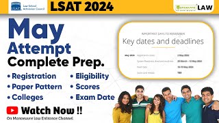 LSAT 2024 May Attempt  Complete Preparation  Imp Dates  Eligibility  Paper Pattern  Colleges [upl. by Etterraj]