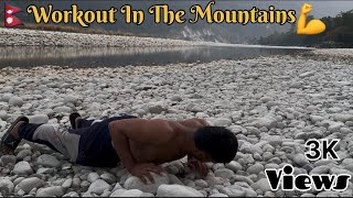 Aaj Hamne Kiya Pahado Meain Desi workout ⛰️💪 [upl. by Ereynihc]