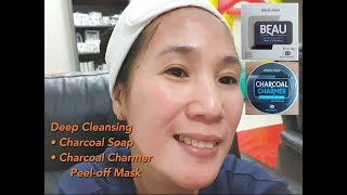 Deep Cleansing with Beautéderm Charcoal Soap and Charcoal Charmer PeelOff Mask [upl. by Perlie147]