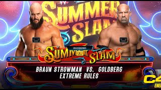 Episode7  Summer Slam  First time ever Goldberg Braun Strowman in One on One  Full Match [upl. by Ahsinav760]