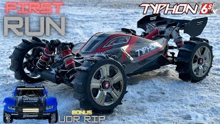 Arrma Typhon 6s First Run On Paddles Traxxas UDR At The End [upl. by Odravde]