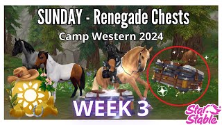 🤠SSO  Renegade Chest Locations🔸WEEK 3 SUNDAY🔸Camp Western 2024 [upl. by Nylkcaj]