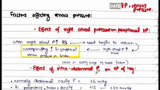 Venous Pressure  CVS physiology  gyton chap 15 [upl. by Nonie]