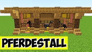 Minecraft Pferdestall bauen Tutorial 118  Pferdestall bauen in Minecraft einfach [upl. by Crowns258]