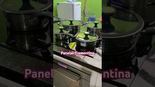 Jogo de panelas Tramontina solar ceramic lindas demais🥰 panelastramontina panelasnovas compras [upl. by Ahsiym]