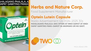 Optein Lutein Capsule Radio Ad Q4 20242025 30s [upl. by Paige517]