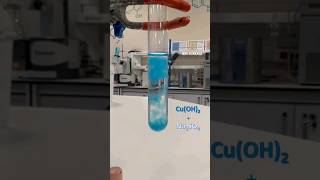 NaOH and CuSO4 reaction🧪🔎 science chemistry chemicals keşfet itzy knowledge [upl. by Ykcul]