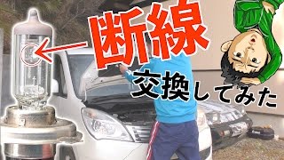 車のヘッドライトを自分で交換してみるぞ！デリカD2 [upl. by Teak952]