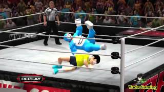 DORAEMON VS NOBITA  EPIC BATTLE  WWE 2014 [upl. by Adan]