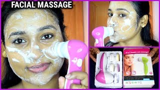 Facial Massager Review amp DemoFacial Massage For Fair And Glowing skin [upl. by Copland]