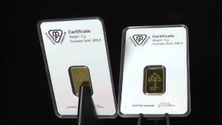 Metalor 5 Gram Gold Bar 9999 [upl. by Delbert]