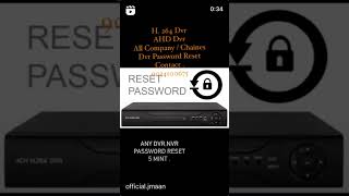 Dvr Nvr password reset 5mint Ahd dvr  all Brand amp Non Brand [upl. by Shipley]
